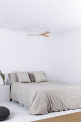 Heywood 90cm Ceiling Fan / White with Pine / Timber Blades