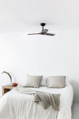 Heywood 90cm Ceiling Fan / Black with Walnut / Timber Blades