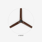 Heywood 132cm Ceiling Fan / Black with Walnut / Timber Blades