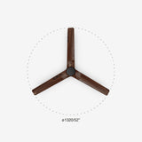Heywood 132cm Ceiling Fan / Black with Walnut / Timber Blades