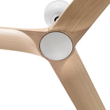 Heywood 132cm Ceiling Fan / White with Pine / Timber Blades