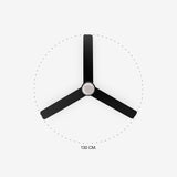 Punt 130cm Ceiling Fan with LED Light / Black / ABS Blades