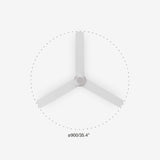 Mini Punt 90cm Ceiling Fan with LED Light / White / ABS Blades