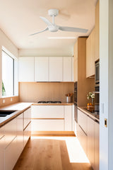 Mini Punt 90cm Ceiling Fan / White / ABS Blades