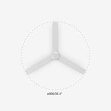 Mini Punt 90cm Ceiling Fan / White / ABS Blades