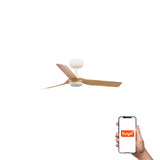 Mini Punt 90cm Ceiling Fan / White with Maple / ABS Blades