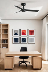 Mini Punt 90cm Ceiling Fan / Black / ABS Blades