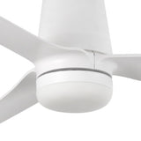 Punt Tub 130cm Ceiling Fan with LED Light / White / ABS Blades