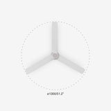 Punt Tub 130cm Ceiling Fan with LED Light / White / ABS Blades