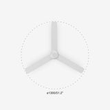 Punt Tub 130cm Ceiling Fan / White / ABS Blades