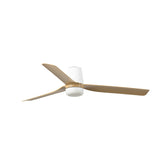 Punt Tub 130cm Ceiling Fan with LED Light / White with Maple / ABS Blades