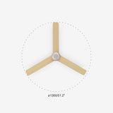 Punt Tub 130cm Ceiling Fan with LED Light / White with Maple / ABS Blades