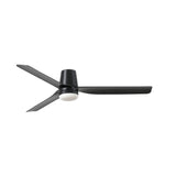 Punt Tub 130cm Ceiling Fan with LED Light / Black / ABS Blades