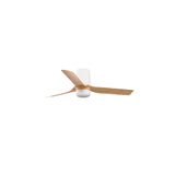 Mini Punt Tub 90cm Ceiling Fan with LED Light / White with Maple / ABS Blades