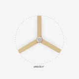 Mini Punt Tub 90cm Ceiling Fan with LED Light / White with Maple / ABS Blades