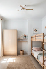 Mini Punt Tub 90cm Ceiling Fan / White with Maple / ABS Blades