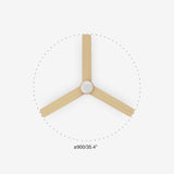 Mini Punt Tub 90cm Ceiling Fan / White with Maple / ABS Blades