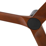 Heywood Tub 90cm Ceiling Fan / Black with Walnut / Timber Blades