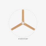 Heywood Tub 132cm Ceiling Fan with LED Light / White with Pine / Timber Blades