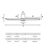 Heywood Tub 132cm Ceiling Fan with LED Light / White with Pine / Timber Blades