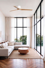 Heywood Tub 132cm Ceiling Fan / White with Pine / Timber Blades