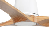 Heywood Tub 132cm Ceiling Fan / White with Pine / Timber Blades
