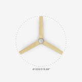 Heywood Tub 132cm Ceiling Fan / White with Pine / Timber Blades