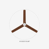 Heywood Tub 132cm Ceiling Fan with LED Light / Black with Walnut / Timber Blades