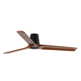 Heywood Tub 132cm Ceiling Fan / Black with Walnut / Timber Blades
