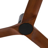 Heywood Tub 132cm Ceiling Fan / Black with Walnut / Timber Blades
