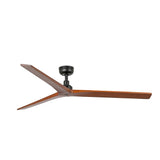 Klim 150cm Ceiling Fan / Black with Walnut / Timber Blades