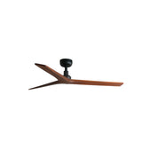 Klim 125cm Ceiling Fan / Black with Walnut / Timber Blades