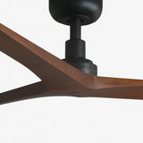 Klim 125cm Ceiling Fan / Black with Walnut / Timber Blades