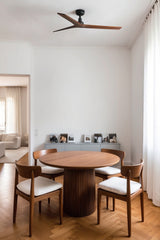 Klim 125cm Ceiling Fan / Black with Walnut / Timber Blades