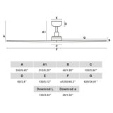 Klim 125cm Ceiling Fan / Black with Walnut / Timber Blades