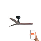 Klim 92.5cm Ceiling Fan / Black with Walnut / Timber Blades