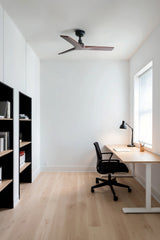 Klim 92.5cm Ceiling Fan / Black with Walnut / Timber Blades