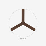 Klim 92.5cm Ceiling Fan / Black with Walnut / Timber Blades