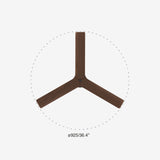 Klim 92.5cm Ceiling Fan / Black with Walnut / Timber Blades