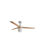 Klim 125cm Ceiling Fan with Light / White with Pine / Timber Blades