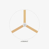 Klim 125cm Ceiling Fan with Light / White with Pine / Timber Blades