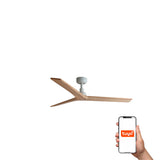 Klim 125cm Ceiling Fan / White with Pine / Timber Blades