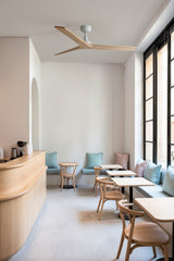 Klim 125cm Ceiling Fan / White with Pine / Timber Blades