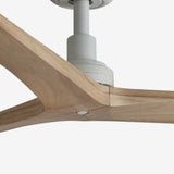 Klim 125cm Ceiling Fan / White with Pine / Timber Blades