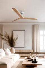 Klim 125cm Ceiling Fan / White with Pine / Timber Blades
