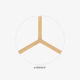 Klim 125cm Ceiling Fan / White with Pine / Timber Blades