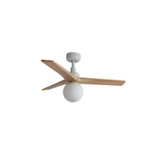 Klim 92.5cm Ceiling Fan with Light / White with Pine / Timber Blades