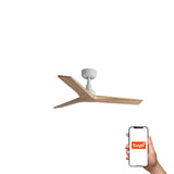 Klim 92.5cm Ceiling Fan / White with Pine / Timber Blades