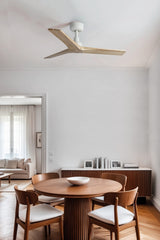 Klim 92.5cm Ceiling Fan / White with Pine / Timber Blades