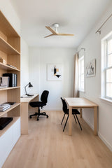 Klim 92.5cm Ceiling Fan / White with Pine / Timber Blades